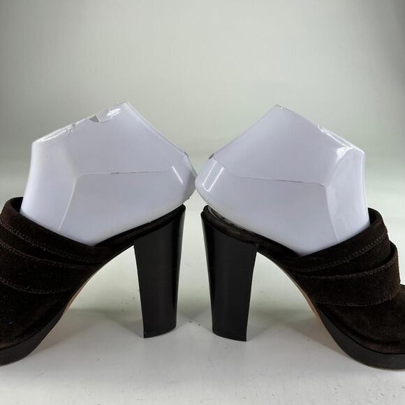 YSL Yves Saint Laurent Women's Rive Gauche Mules Size 37 High Heels Buckle Shoes - Picture 9 of 11